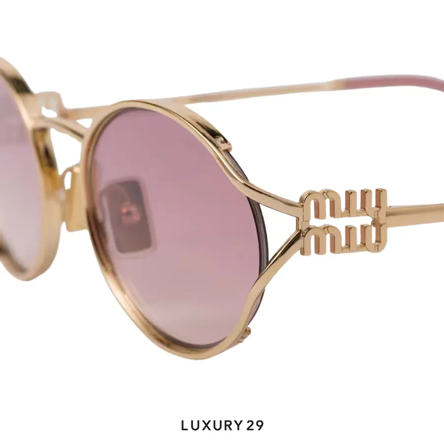Miu Miu Logo sunglasses Lenses Rosa Beg MIU MIU