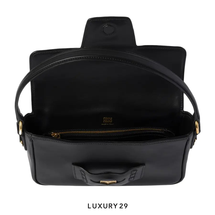 Miu Miu Penny Leather Bag Black MIU MIU