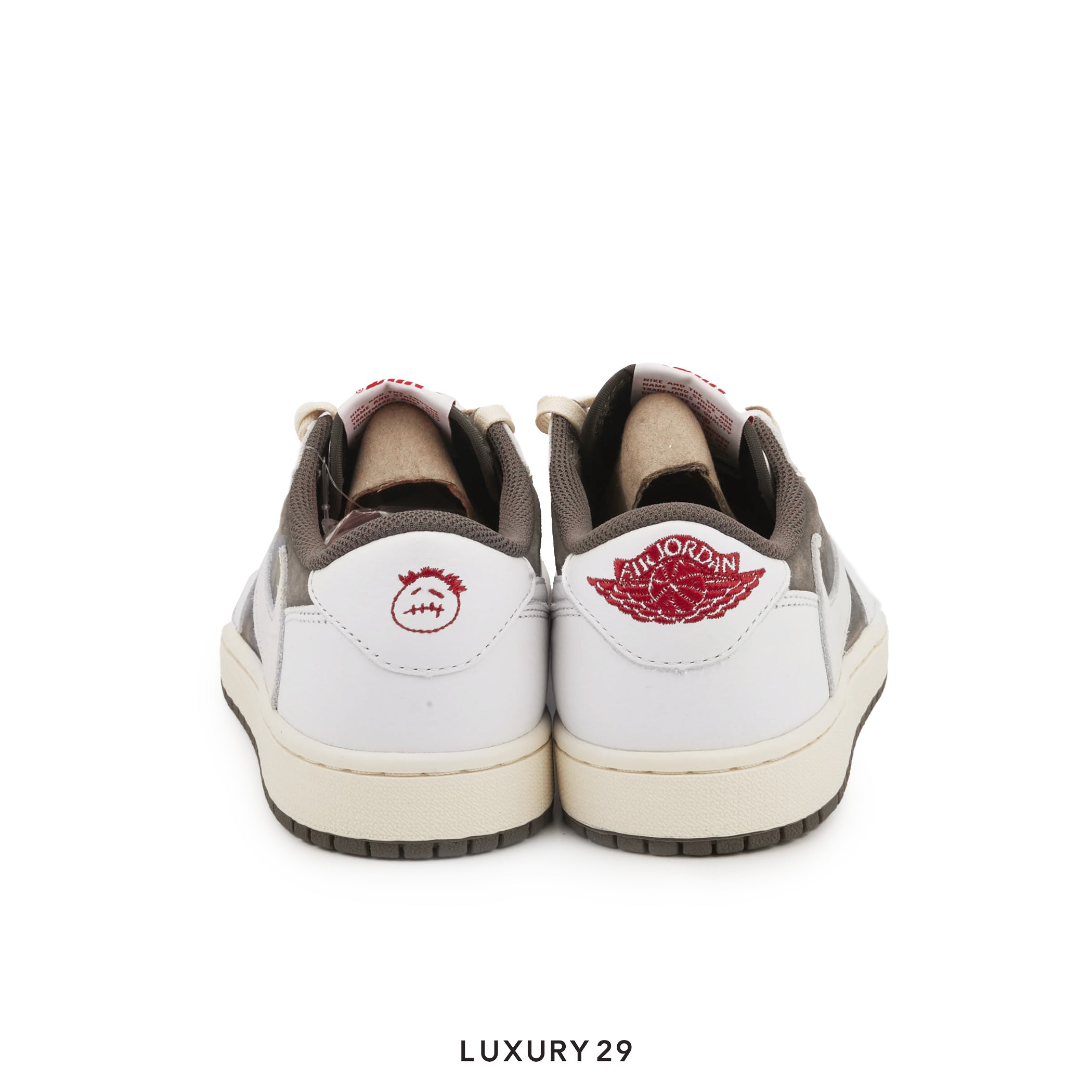 Pair of sneakers with a visible brand logo on a white background