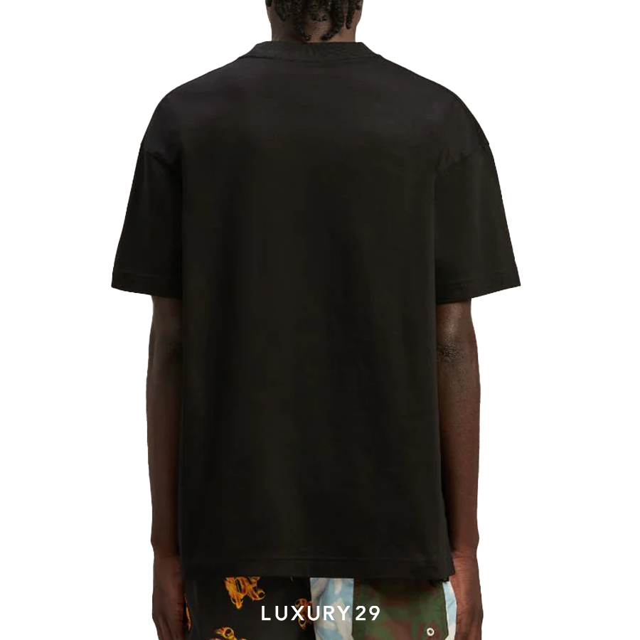Palm Angels MONOGRAM PIN T-SHIRT BLACK GOLD PALM ANGELS
