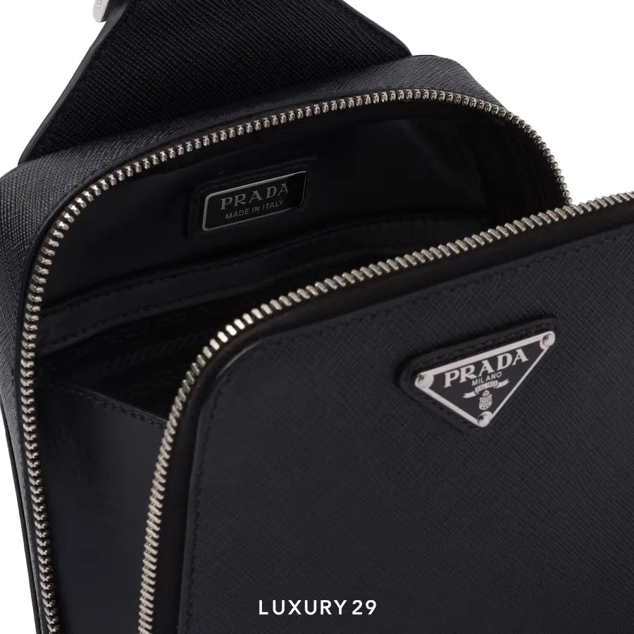 Prada Brique Saffiano leather bag Black PRADA