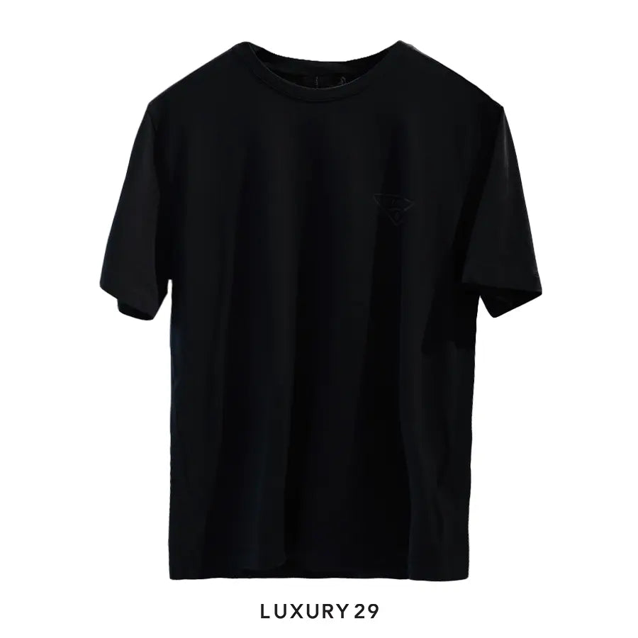 Prada Girocollo M/C Cotone STR+RE-NYLON PIUMA INCHIOSTRO
