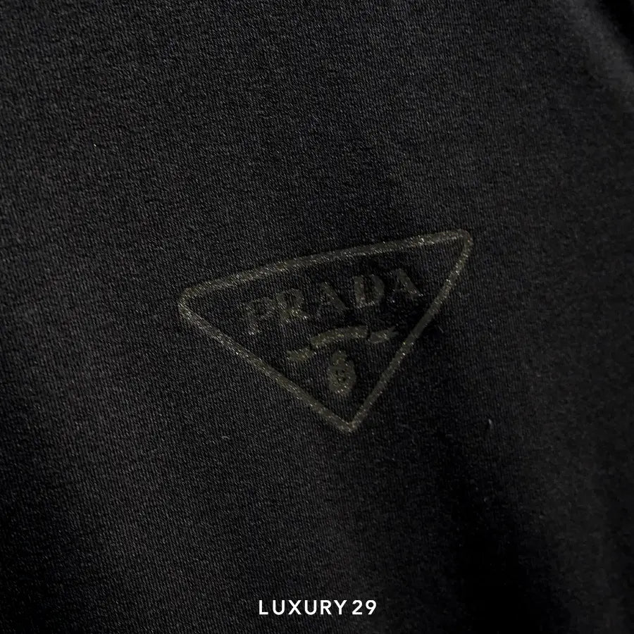 Prada Girocollo M/C Cotone STR+RE-NYLON PIUMA INCHIOSTRO PRADA