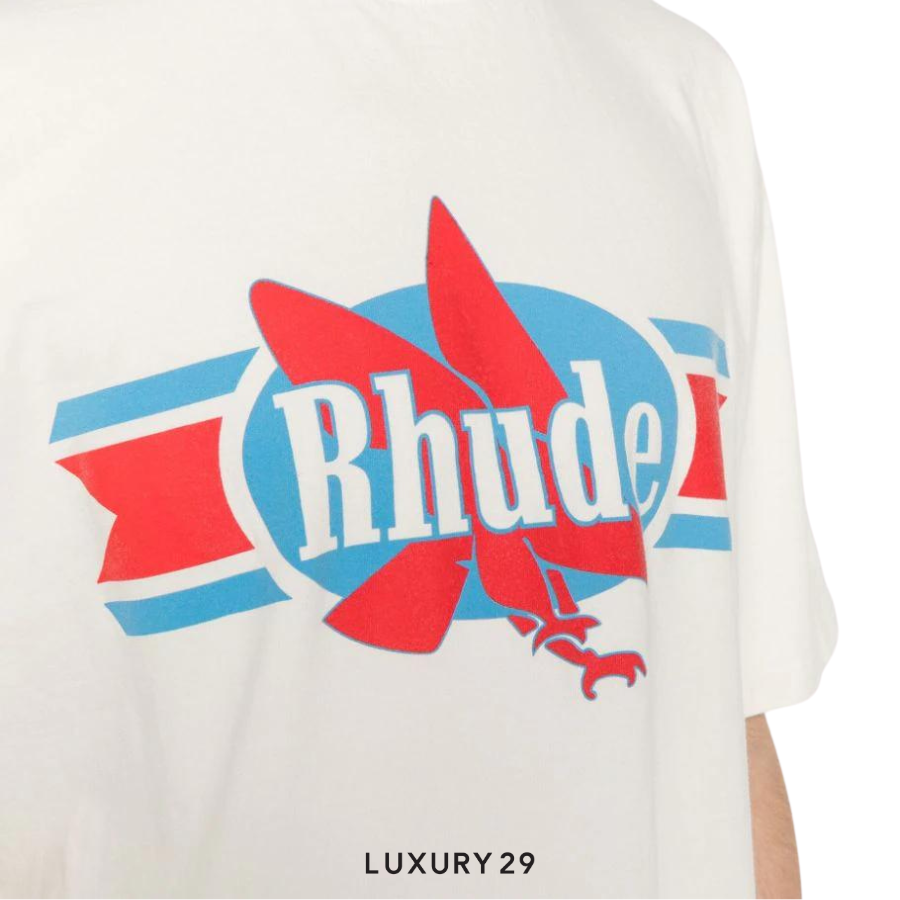 Rhude CHEVRON EAGLE TEE VTG WHITE RHUDE