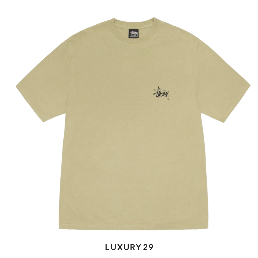 STUSSY BASIC STUSSY TEE PIGMENT DYED ELM STUSSY