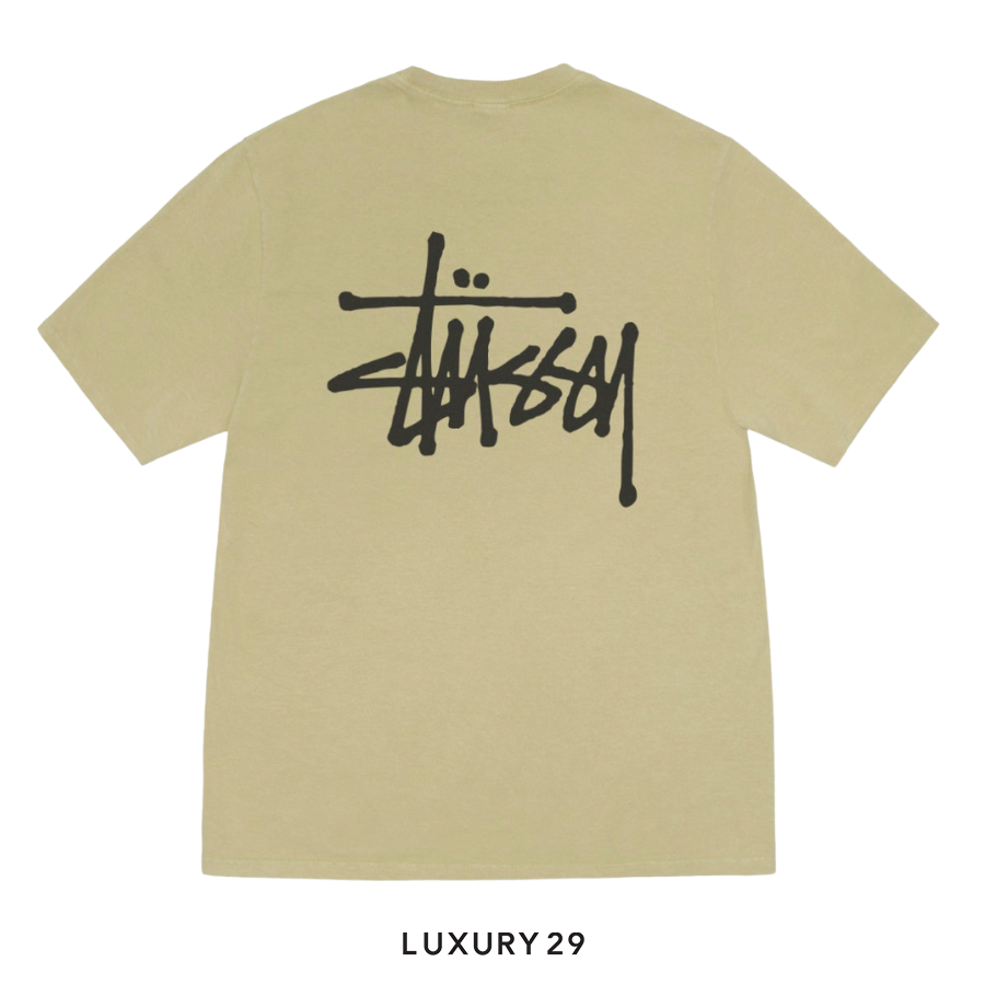 STUSSY BASIC STUSSY TEE PIGMENT DYED ELM STUSSY