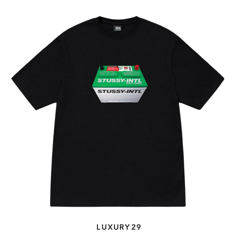 STUSSY BATTERY TEE BLACK STUSSY
