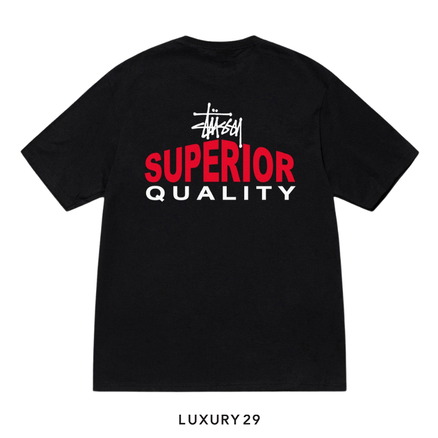 STUSSY SUPERIOR QUALITY TEE BLACK STUSSY