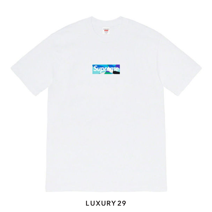 Supreme x Emilio Pucci Box Logo Tee White/Blue