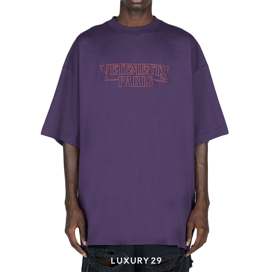 VETEMENTS Paris Logo T-Shirt 'Purple' VETEMENTS
