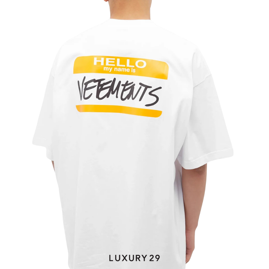 Vetements My Name Is T-Shirt White VETEMENTS