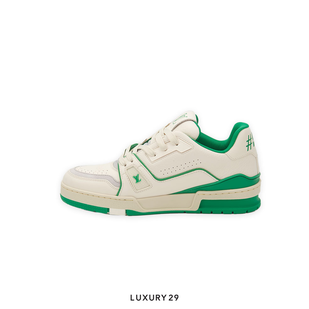 Kid Louis Vuitton LV Trainer Sneaker Green LOUIS VUITTON