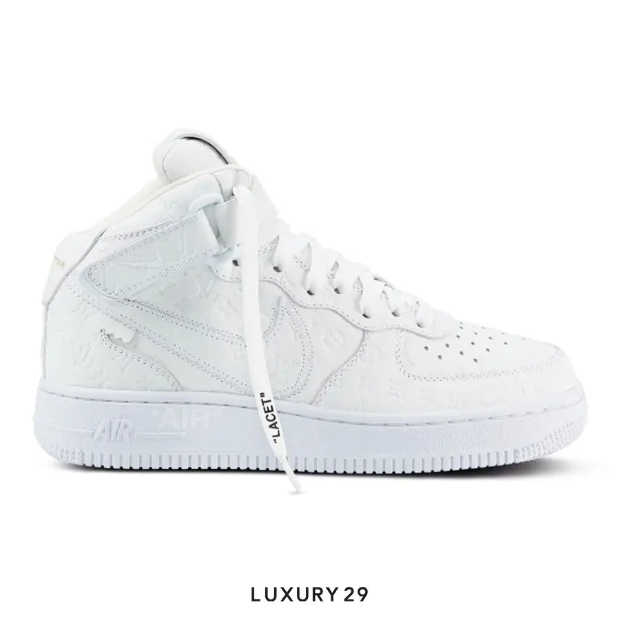 Louis Vuitton LV Nike Air Force 1 Mid By Virgil Abloh White(M)