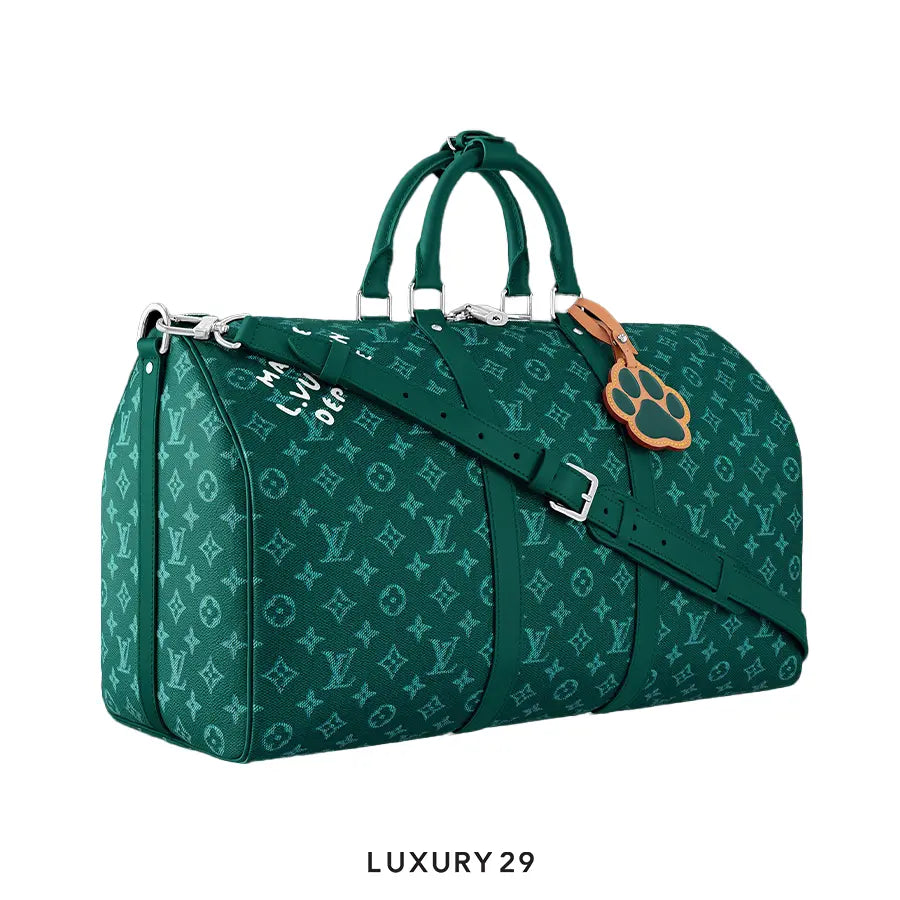 Louis Vuitton LV Keepall Bandouliere 50 green LOUIS VUITTON Luxury29