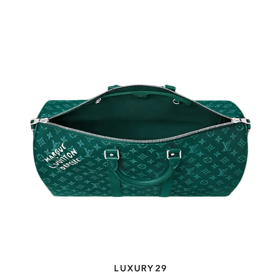 Louis Vuitton LV Keepall Bandouliere 50 green LOUIS VUITTON Luxury29