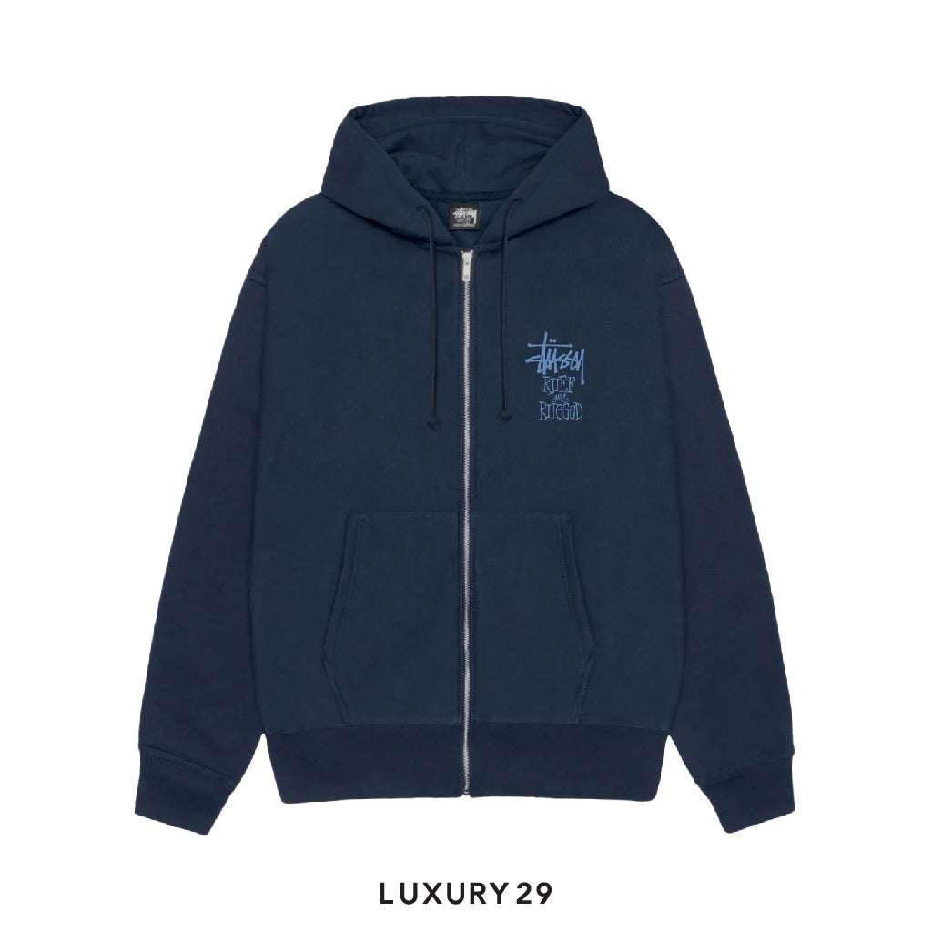 Stussy WELL SUITED ZIP HOODIE Navy