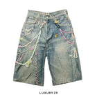 Acne Studios Denim shorts - loose fit Mid Blue
