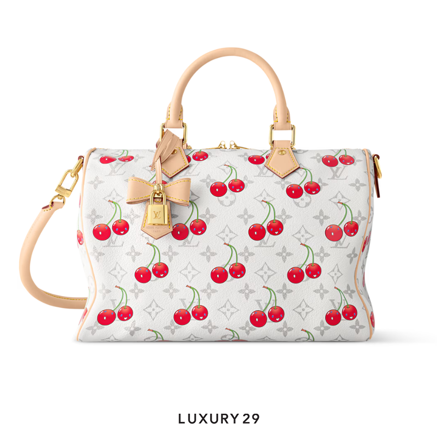 Louis Vuitton LV x TM - Speedy Soft Bandouliere 30 Monogram cherry canvas White LOUIS VUITTON