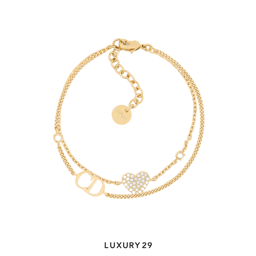 Dior Clair D Lune Bracelet Gold-Finish Metal and Silver-Tone Crystals DIOR