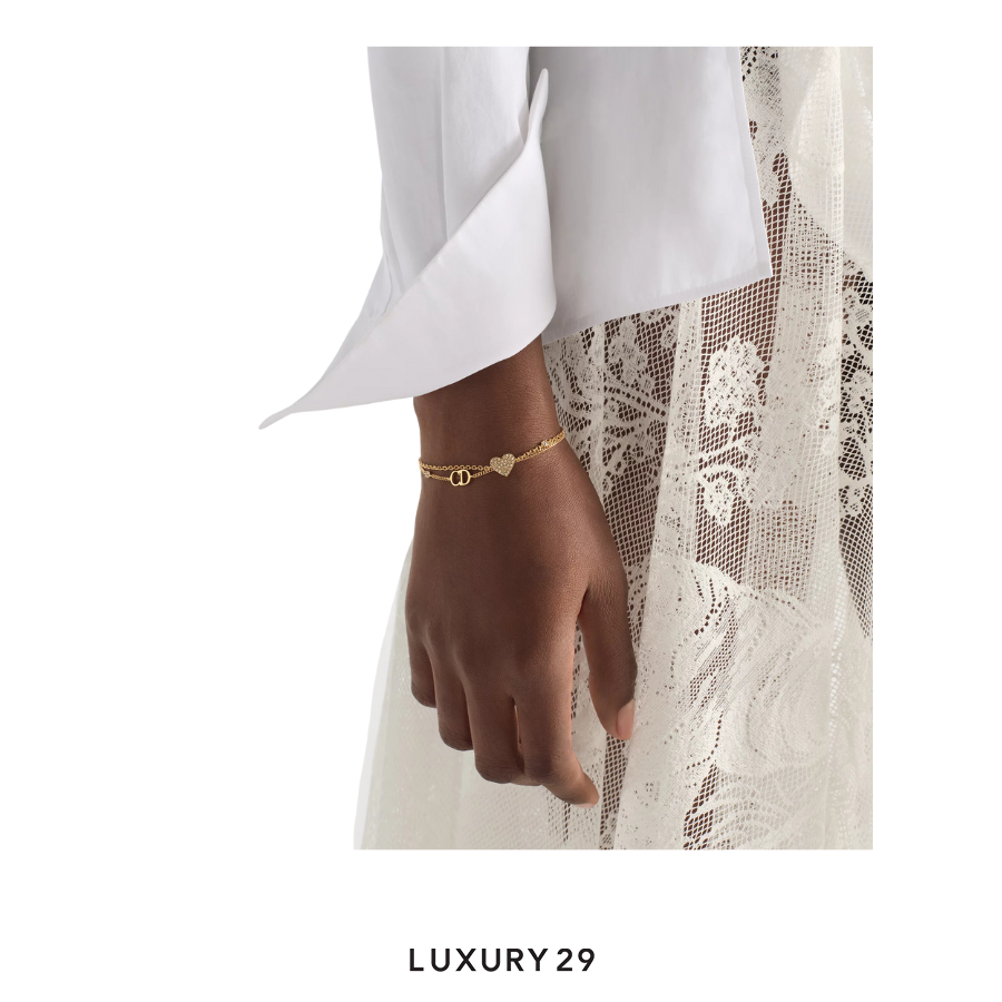 Dior Clair D Lune Bracelet Gold-Finish Metal and Silver-Tone Crystals DIOR