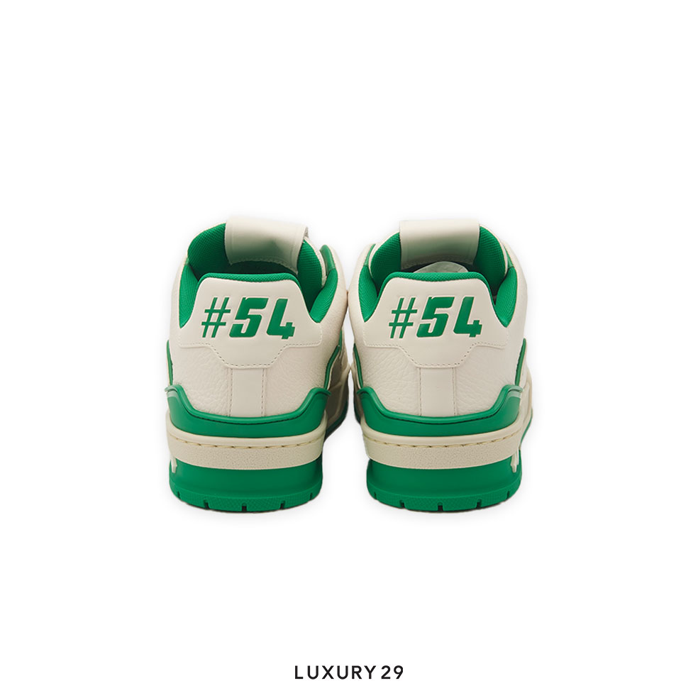 Kid Louis Vuitton LV Trainer Sneaker Green LOUIS VUITTON