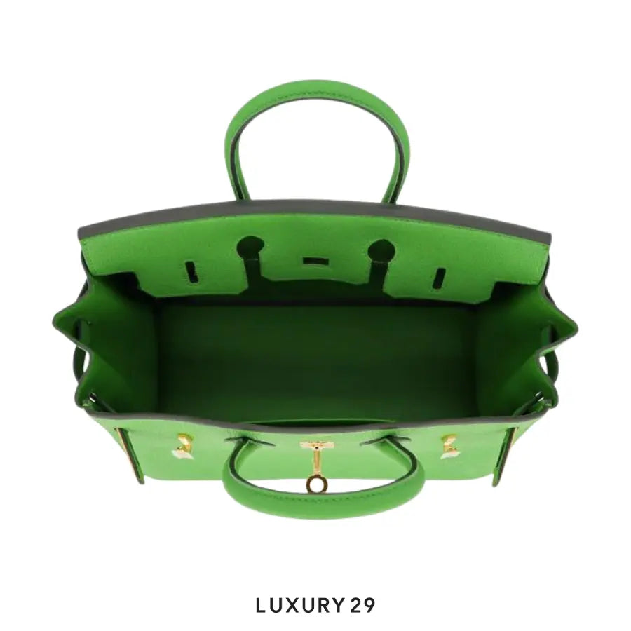 Hermes SAC Birkin 25 Veau Togo AB Vert Yucca / B Stamp (2023) HERMES