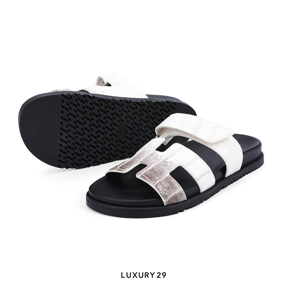 Hermes Chypre sandal Himalaya Crocodile Limited HERMES