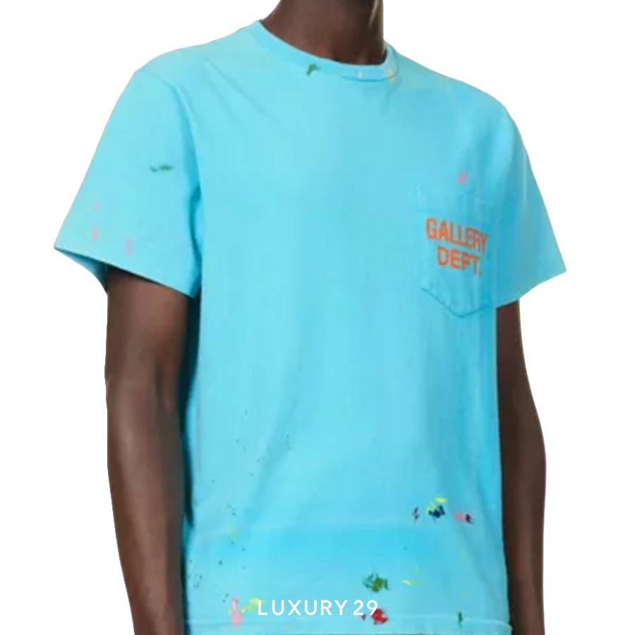Gallery Dept. Vintage Logo Painted Tee Turquoise GALLERY DEPT.