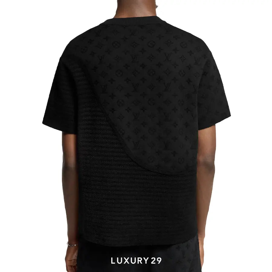 Louis Vuitton LV Graphic Jacquard Short-Sleeved Crewneck Black LOUIS VUITTON