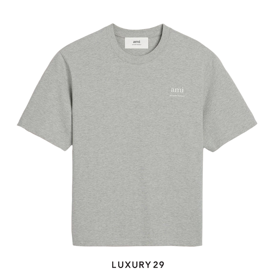AMI ALEXANDRE MATTIUSSI T-SHIRT HEATHER ASH GREY AMI Luxury29