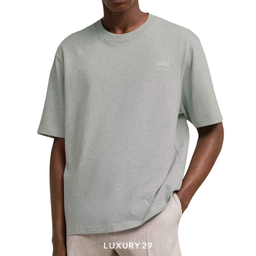 AMI ALEXANDRE MATTIUSSI T-SHIRT HEATHER ASH GREY AMI Luxury29