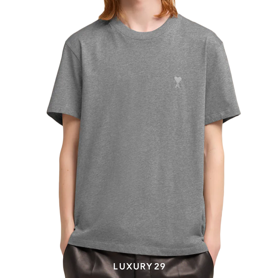 AMI DE COEUR T-SHIRT HEATHER GREY AMI Luxury29