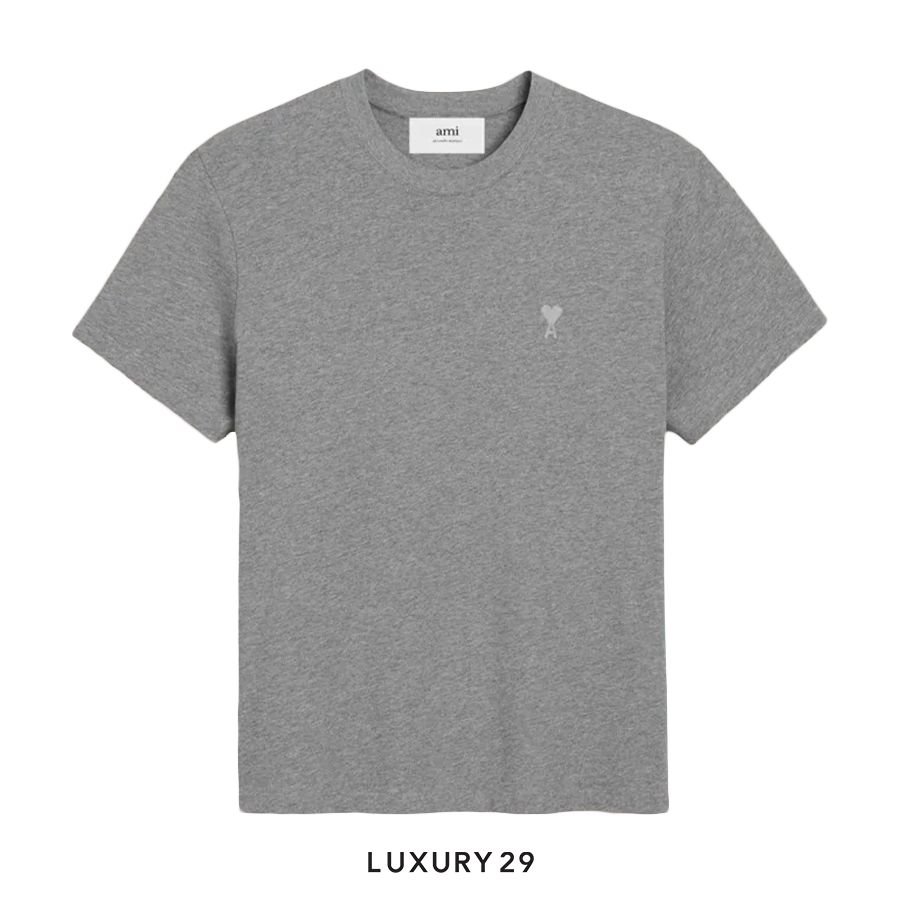 AMI DE COEUR T-SHIRT HEATHER GREY AMI Luxury29