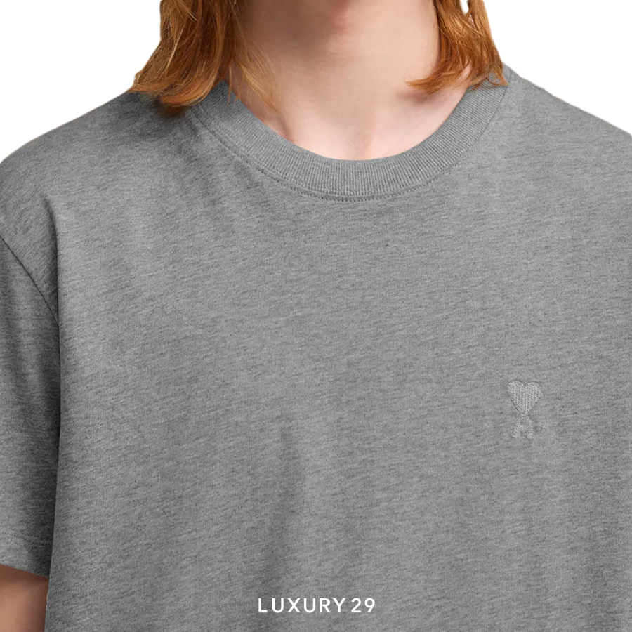 AMI DE COEUR T-SHIRT HEATHER GREY AMI Luxury29