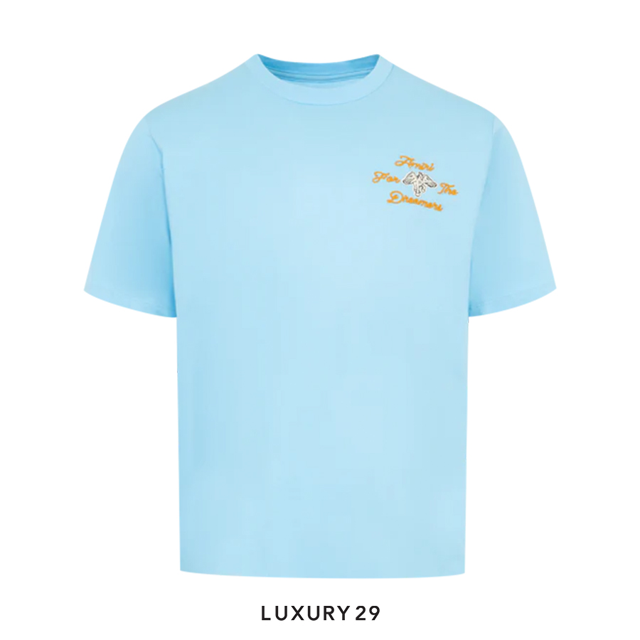 AMIRI Blue Embroidered Dreamers T-Shirt
