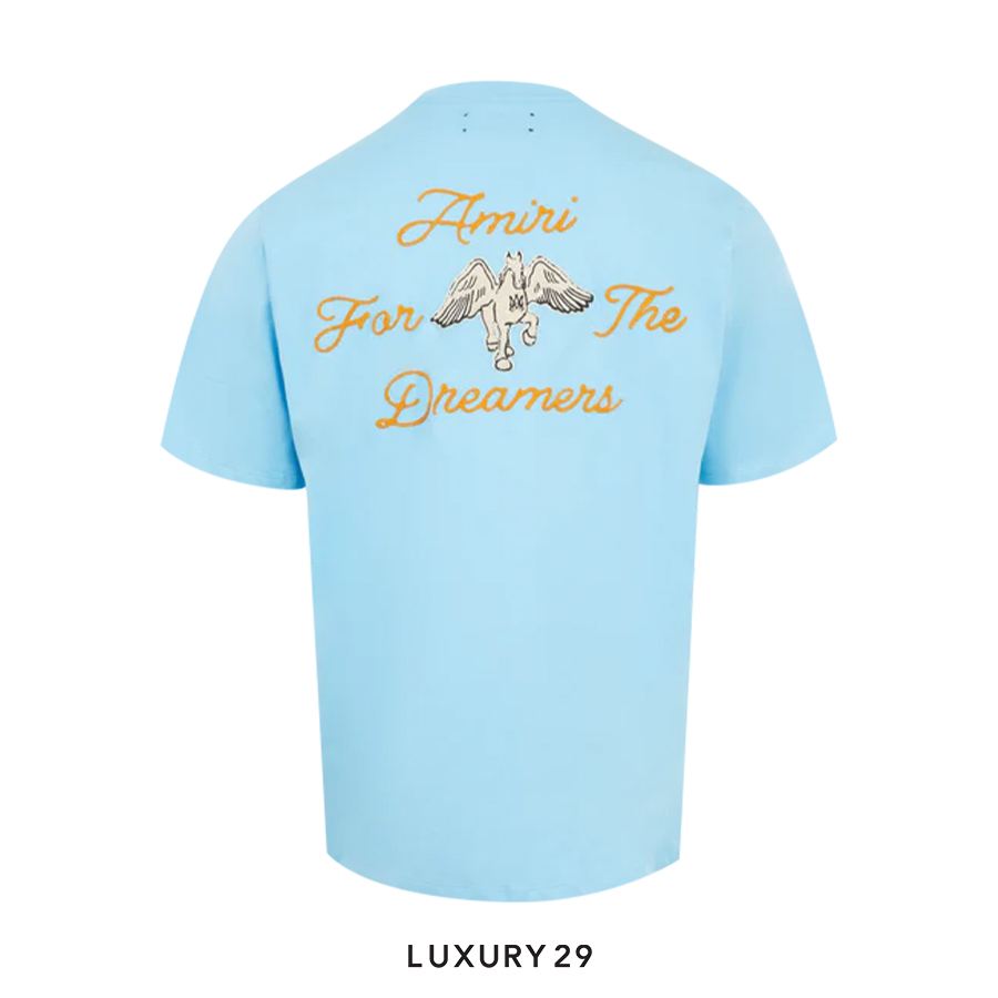 AMIRI Blue Embroidered Dreamers T-Shirt