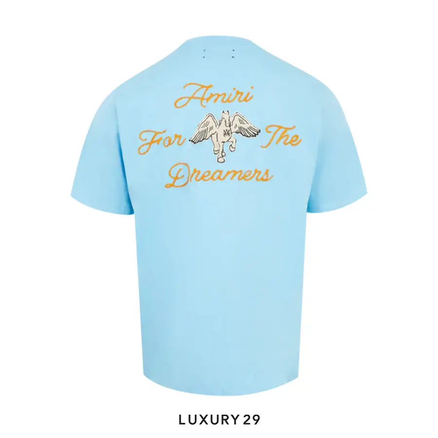 AMIRI Blue Embroidered Dreamers T-Shirt AMIRI