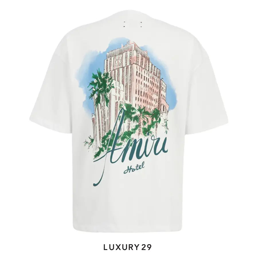 AMIRI Hotel Oversized Tee White