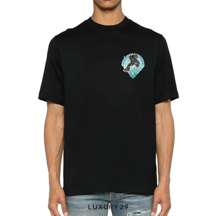 AMIRI Panther-Print Cotton T-Shirt Black AMIRI Luxury29