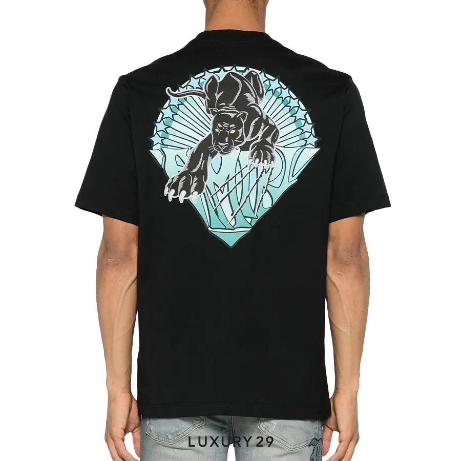 AMIRI Panther-Print Cotton T-Shirt Black AMIRI