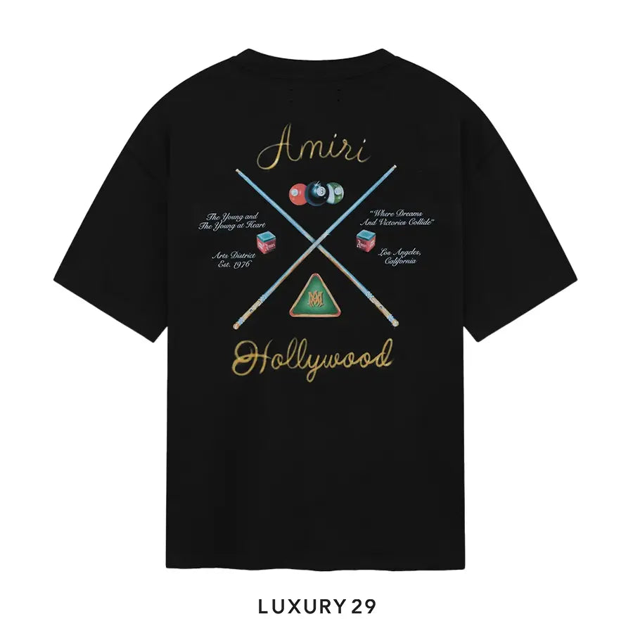 AMIRI Pool Cue Tee in Black AMIRI
