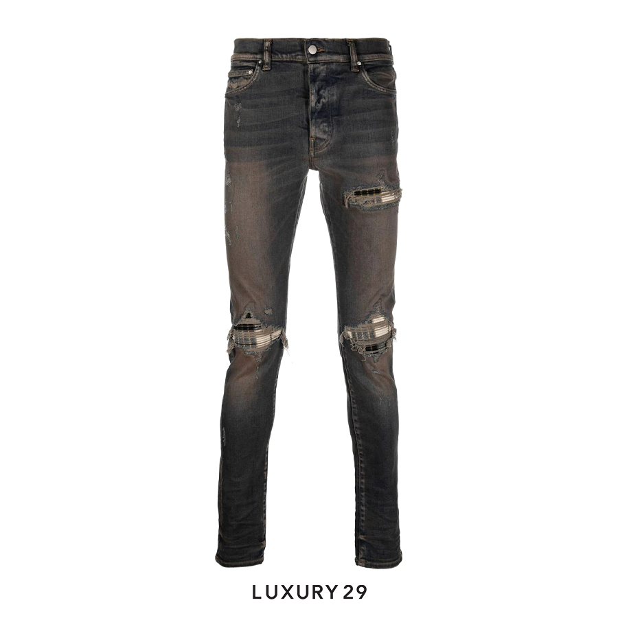AMIRI distressed-effect slim-fit jeans Dark Indigo AMIRI