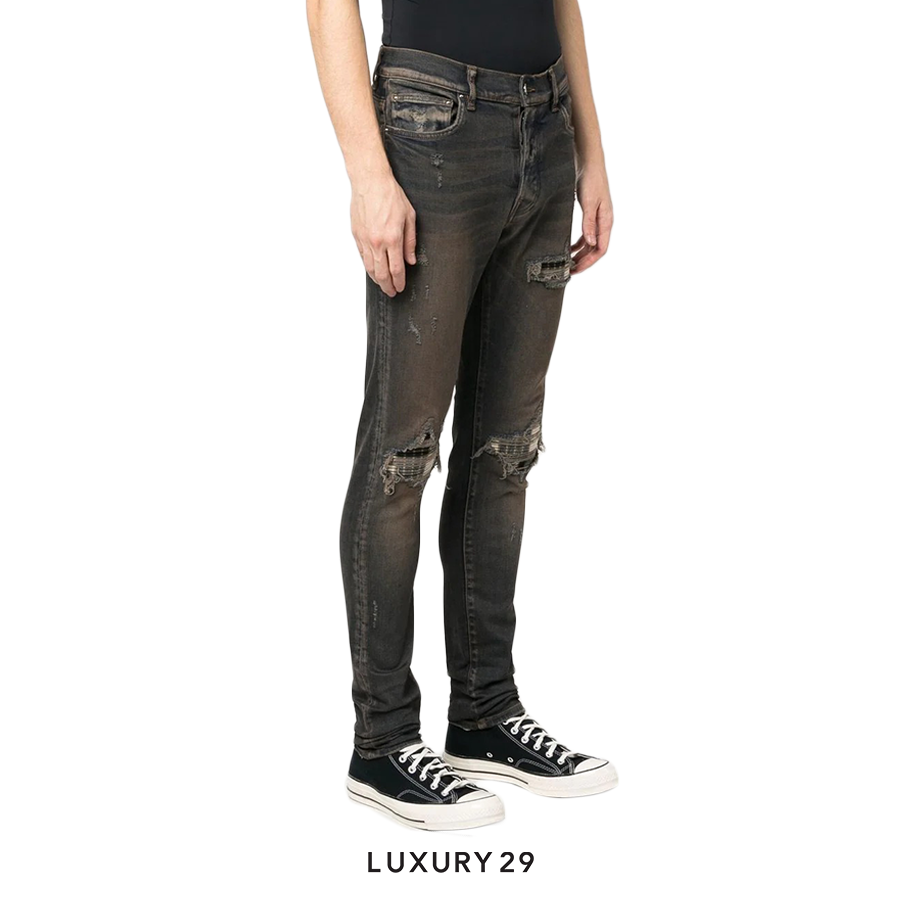 AMIRI distressed-effect slim-fit jeans Dark Indigo AMIRI