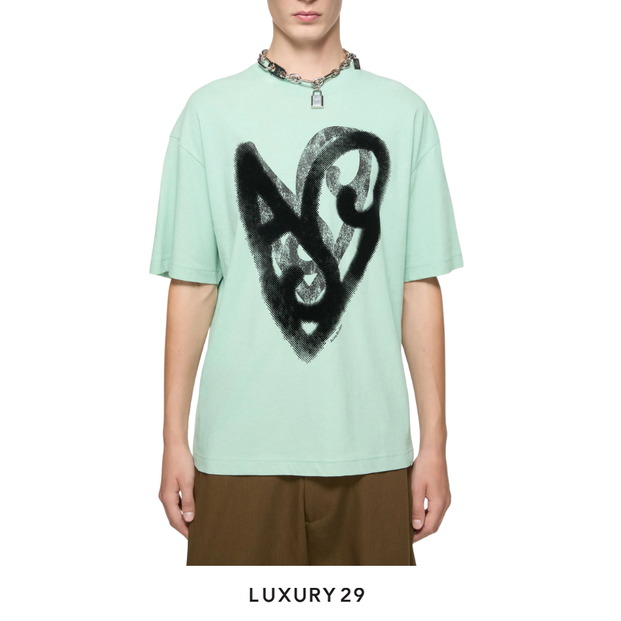 Acne Studios Logo t-shirt - Relaxed fit Sea foam green