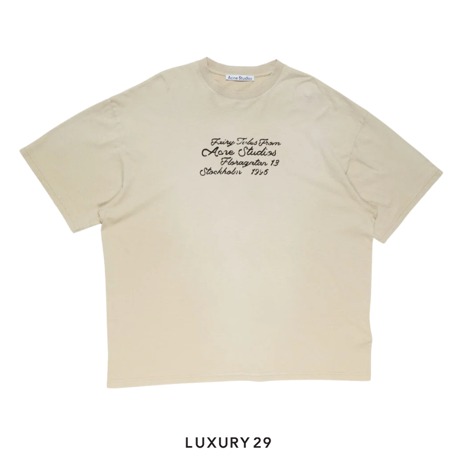 Acne Studios Logo t-shirt Oat beige