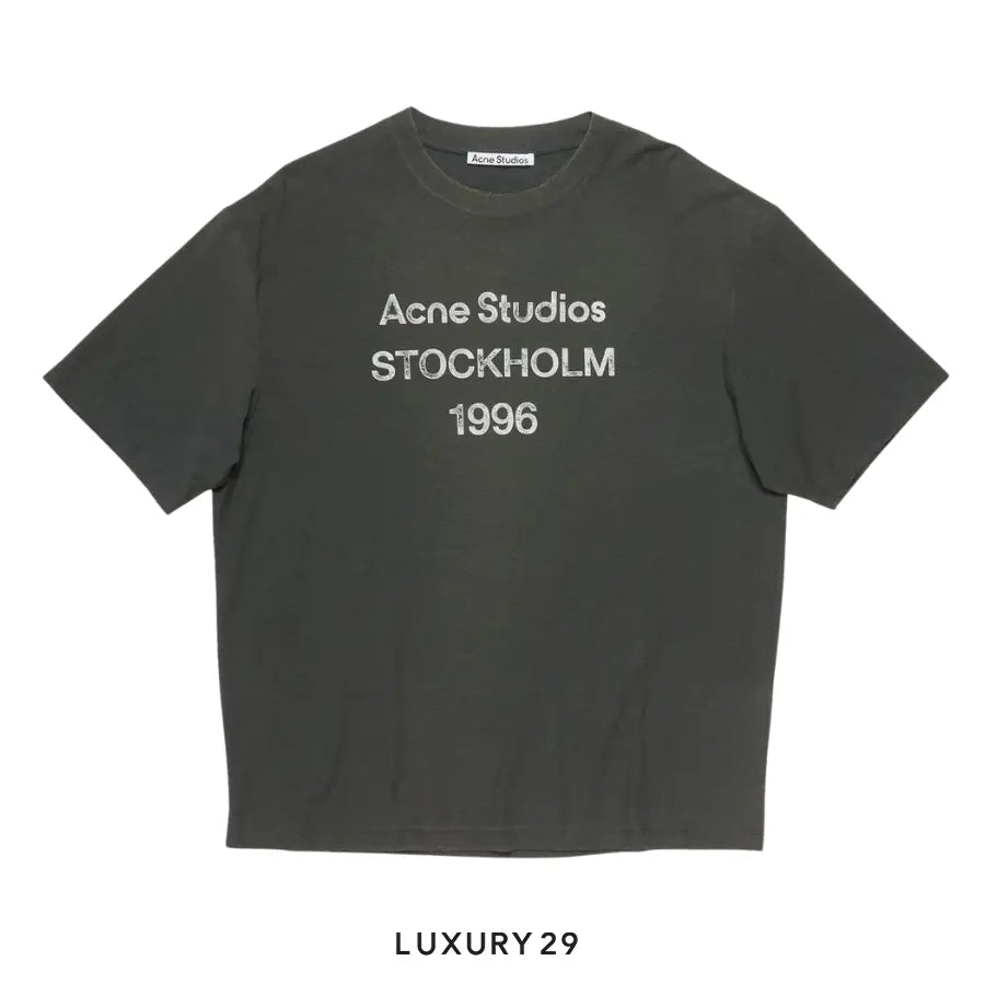 Acne Studios 1996 Logo t-shirt - Relaxed fit Faded Black ACNE STUDIOS Luxury29