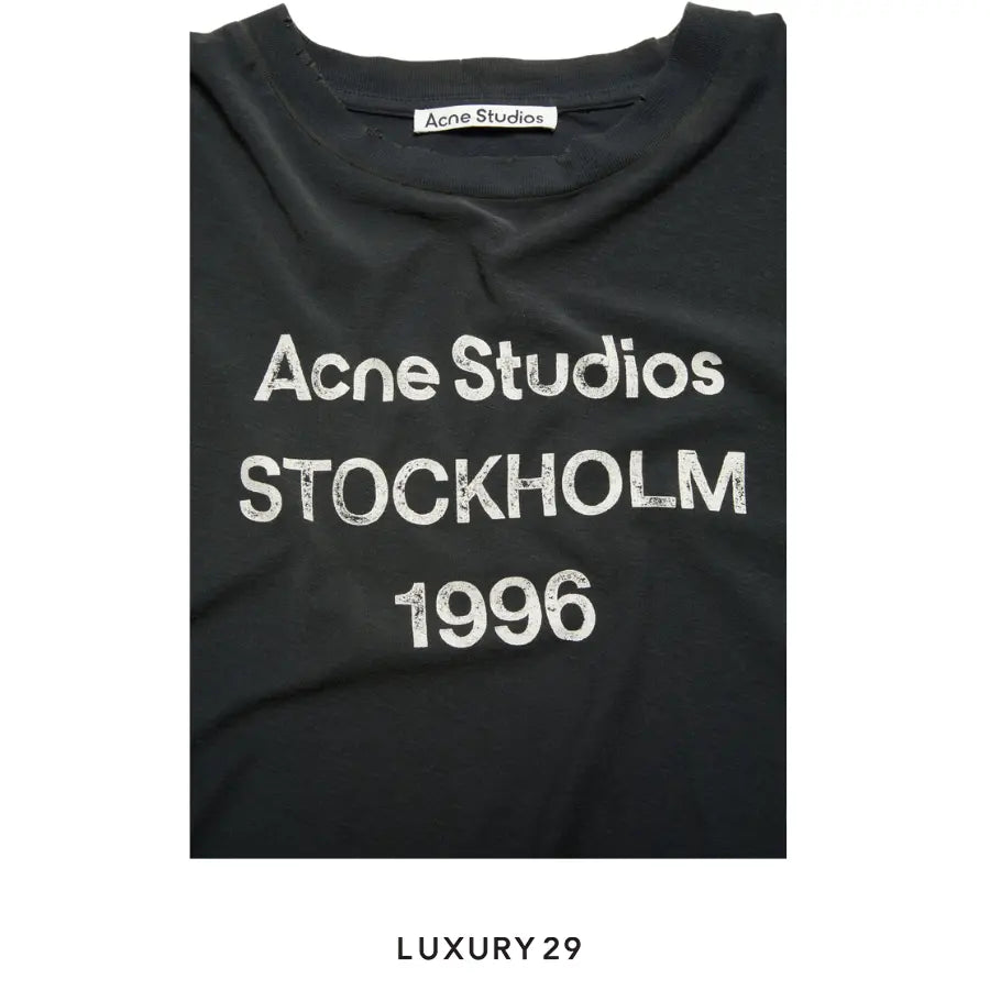 Acne Studios 1996 Logo t-shirt - Relaxed fit Faded Black ACNE STUDIOS Luxury29