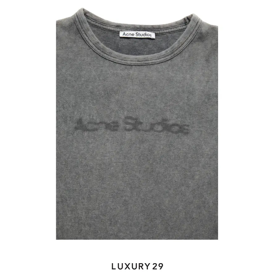 Acne Studios Blurred logo t-shirt - Fitted unisex fit Grey ACNE STUDIOS Luxury29
