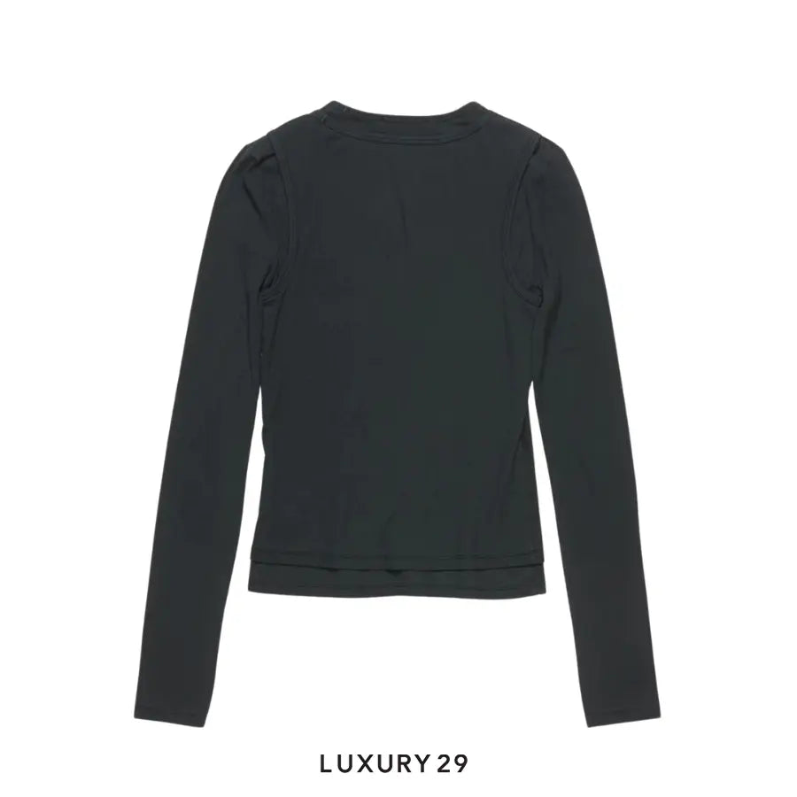 Acne Studios Layered long-sleeve t-shirt Double-layered construction Black ACNE STUDIOS Luxury29