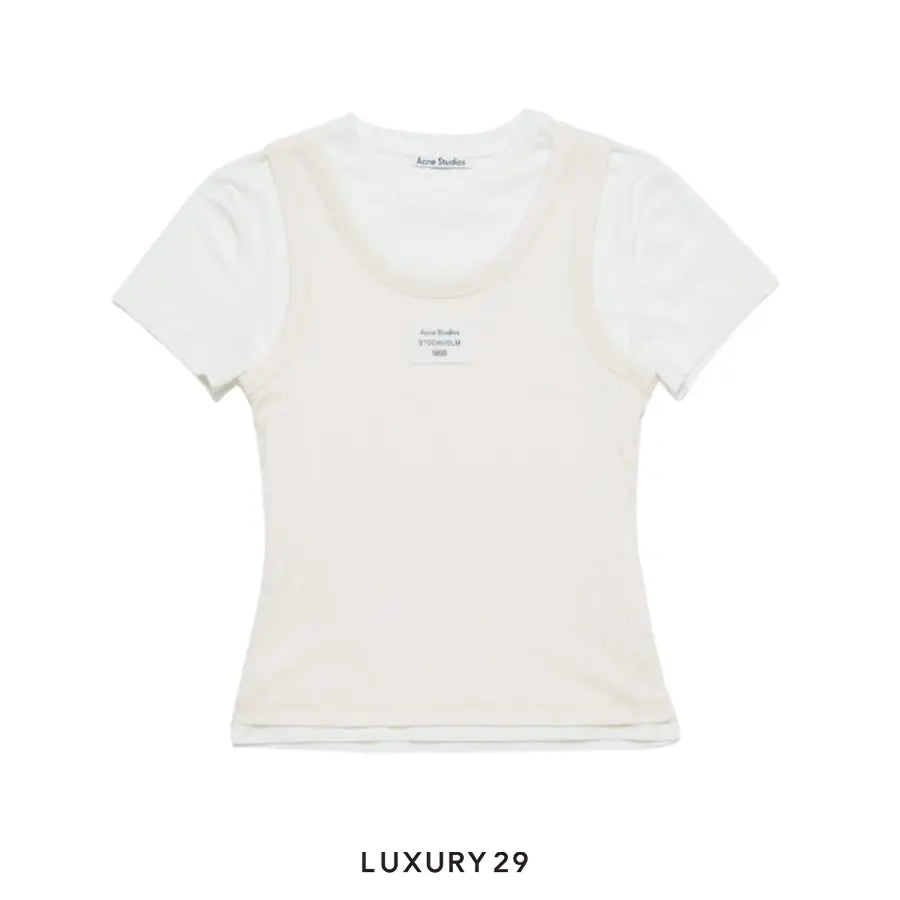 Acne Studios Layered t-shirt Layered construction White ACNE STUDIOS Luxury29